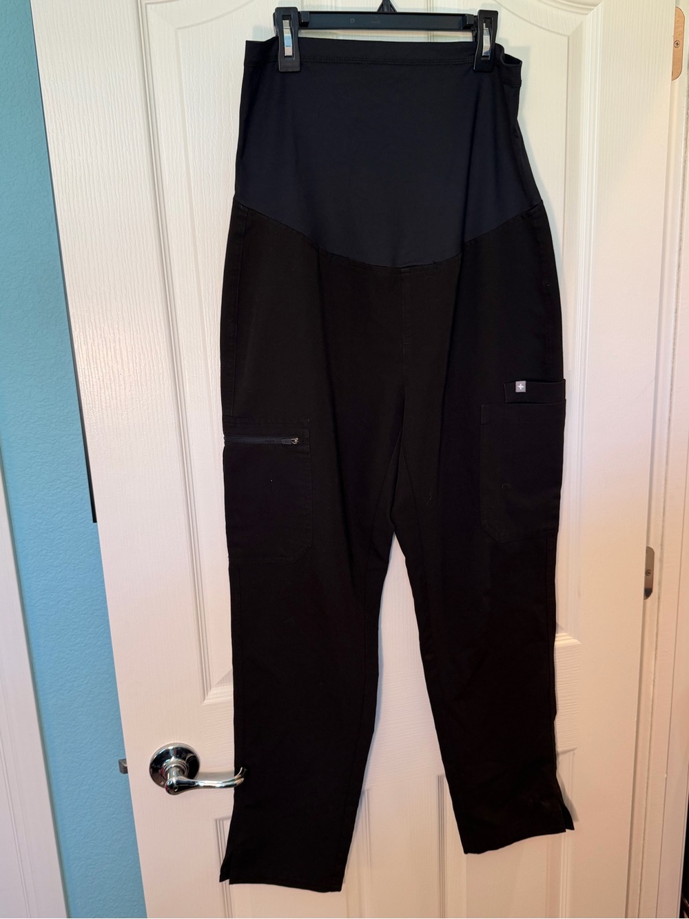 Figs Black Maternity Scrub Pants